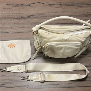 MZ WALLACE Small Chelsea Crossbody Bag, Sandshell